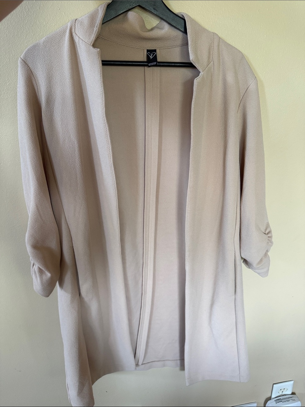Windsor Light Beige Open-Front Blazer